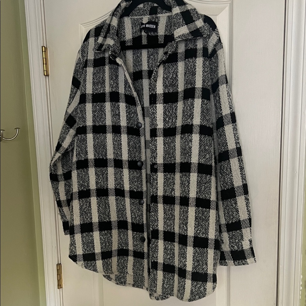 NWOT Steve Madden Monochrome Plaid Jacket